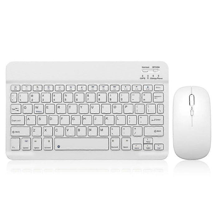 10-Inch Bluetooth Keyboard with Mouse Ultra-Slim Wireless Combo Set