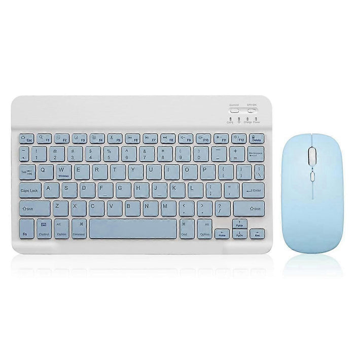 10-Inch Bluetooth Keyboard and Mouse Set Rechargeable for Android Tablet E