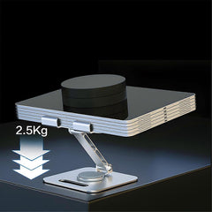 Aluminum Ergonomic Laptop Stand with 360¡ã Cooling for Tablet