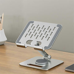 Aluminum Ergonomic Laptop Stand with 360¡ã Cooling for Tablet