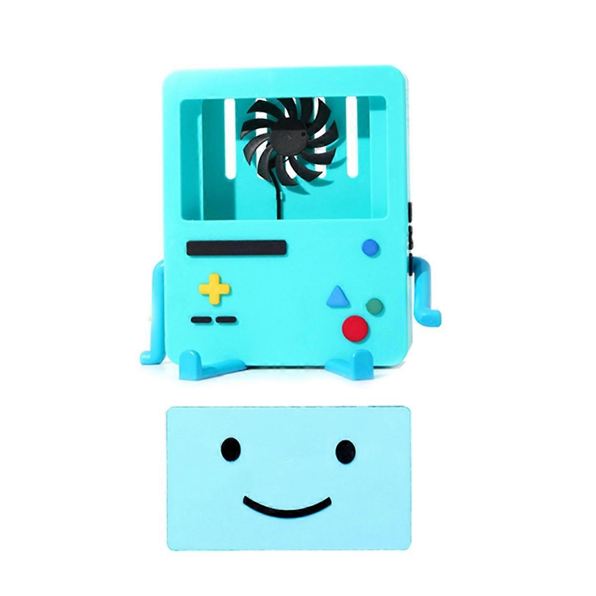 Cartoon Game Console Bracket with Cooling Fan - Version A