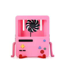 Cartoon Game Console Bracket with Cooling Fan - Version B