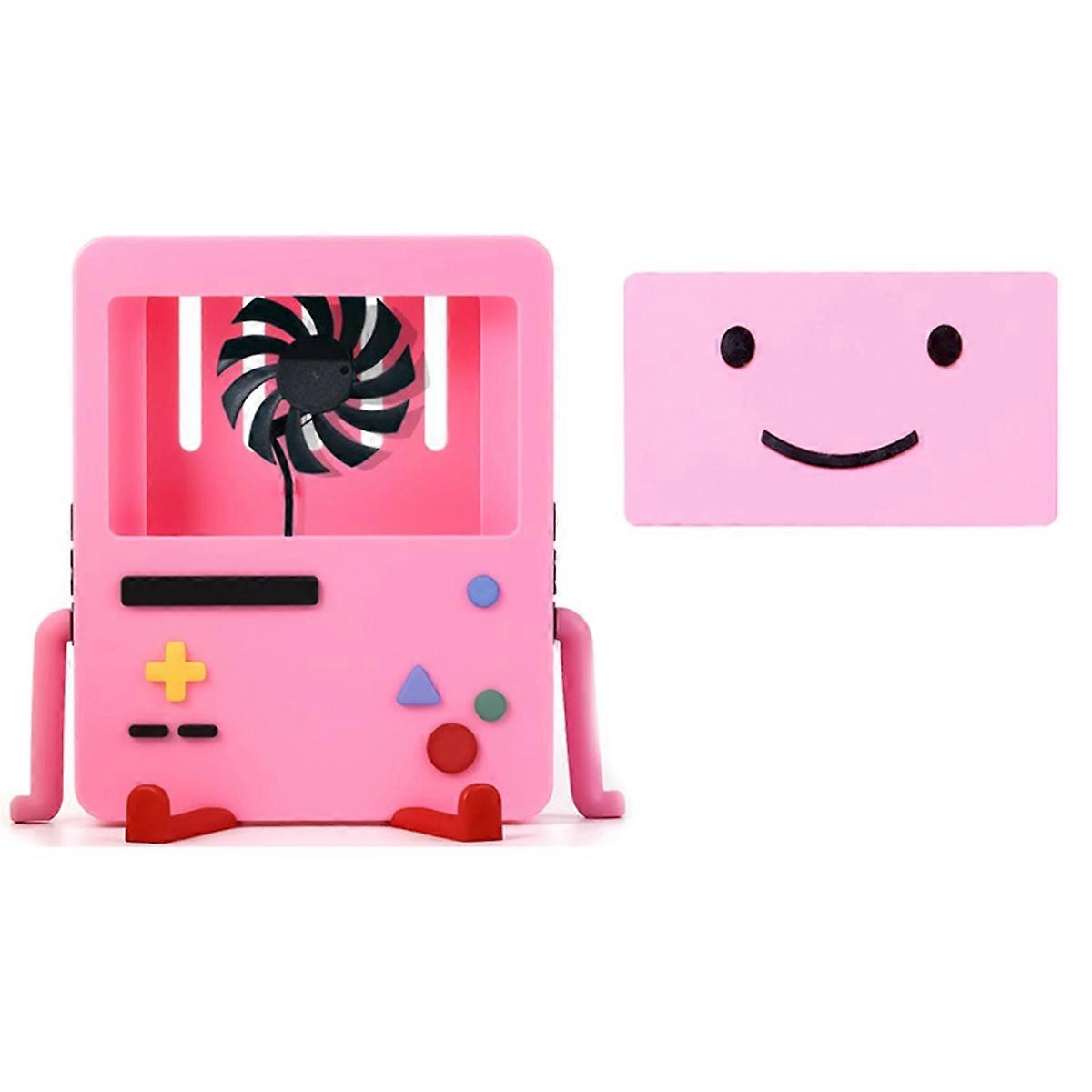 Cartoon Game Console Bracket with Cooling Fan - Version B