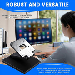 Adjustable Folding Monitor Stand for 10¨C24in Desktop Screens
