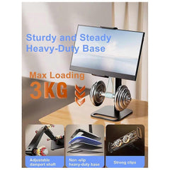 Adjustable Monitor Clamp Stand for Tablet Desktop Display