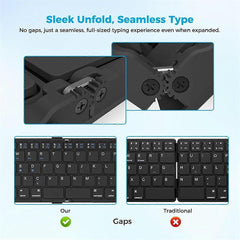 Universal Foldable Bluetooth Keyboard Portable for Phones and Tablets