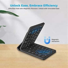 Universal Foldable Bluetooth Keyboard Portable for Phones and Tablets