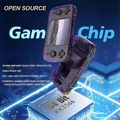R46S Retro Game Console 4.0 Inch IPS RK3566 Linux Handheld Player