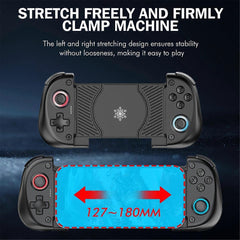 X5 Telescopic Wireless Gamepad with Fan Hall Joysticks for Phone C