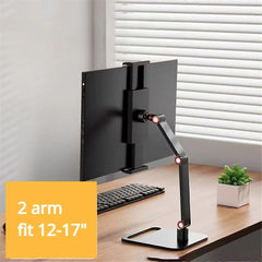 Universal 16in Metal Monitor Stand for Desktop Broadcast Use