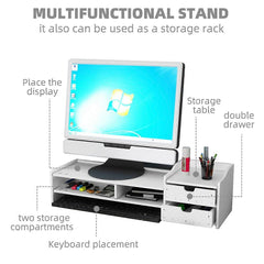 Monitor Stand Riser Shelf Organizer for PC Laptop Desktop
