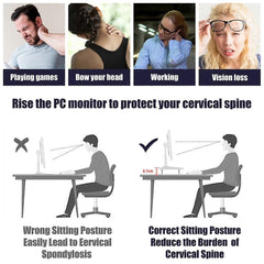 Monitor Stand Riser Shelf Organizer for PC Laptop Desktop