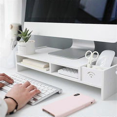 Monitor Stand Riser Shelf Organizer for PC Laptop Desktop