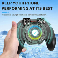 MEMO DL100 6-Finger Cooling Gamepad with Rechargeable Pad