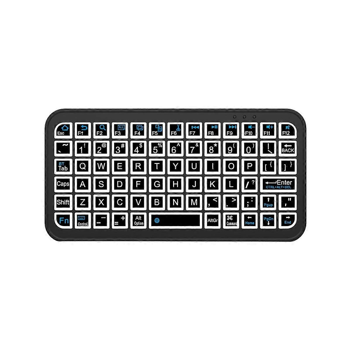 Mini Bluetooth 5.2 Keyboard 5-Inch Keycaps 7-Color Backlit Rechargeable