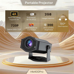 HY300 PRO Projector 4K Android 11, 200 ANSI, Wifi6 BT5.0,