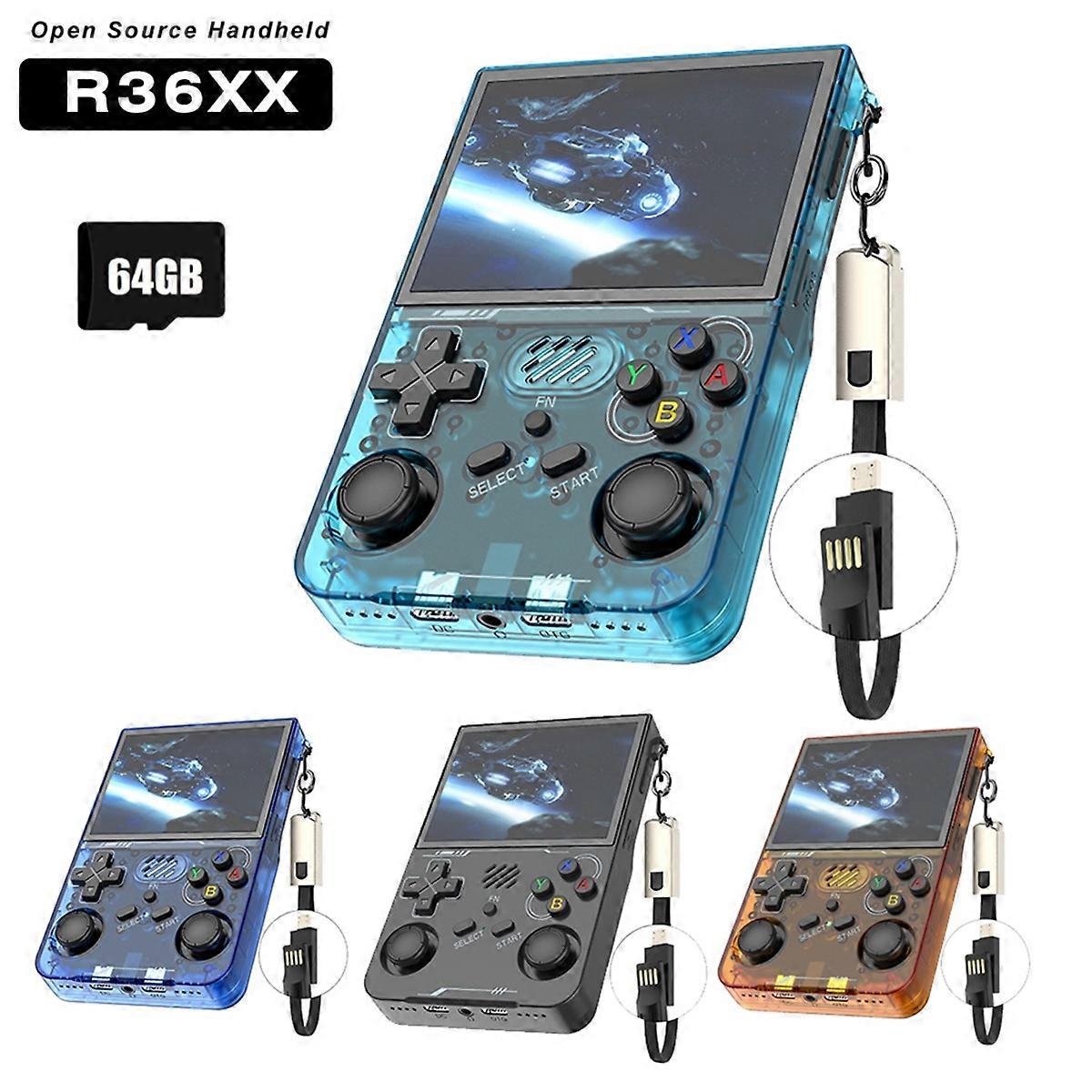 R36XX Retro Game Console 3.5 Inch 64G 14000+ Games Linux Video Player