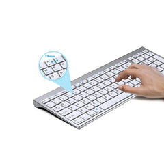 2.4G Rechargeable Bluetooth Keyboard Ultra Thin Multi-Device