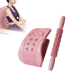 2-in-1 Back Stretcher with Magnetic Lumbar Support for Pain Relief