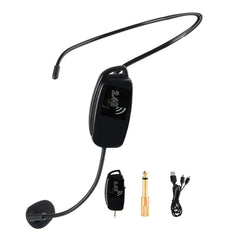 2-in-1 UHF Wireless Headset Microphone - Cordless Professional Mic