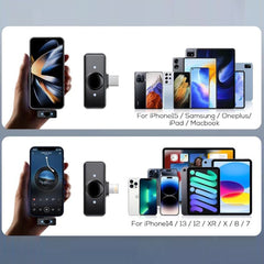 2-in-1 Wireless Lavalier Microphone - Lightning USB-C for iPhone iPad Vlog