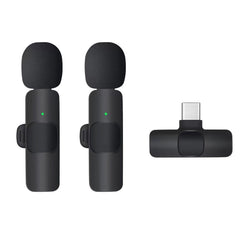 2 Pack Wireless Lavalier Mics - For Android iPhone iPad Vlog Recording