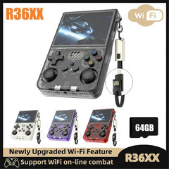 R36XX Retro Game Console 3.5 Inch 64G 20000+ Games WiFi Linux Player