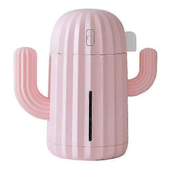Mini Cactus USB Humidifier with LED Light for Home or Office