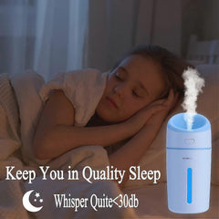 320ml Portable Mini Humidifier with Night Light for Bedroom