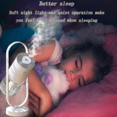 Portable Cool Mist Humidifier with LED Lights - Mini Size