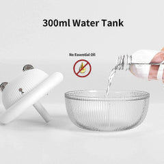 300ml Mini Humidifier with 7-Colored Lights - Portable Design