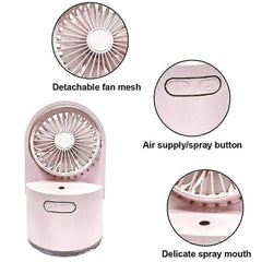 Mini Humidifier with Fan - USB for Desk Travel and Car