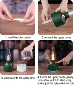 260ml Cool Mist Mini Plant Humidifier for Baby Room