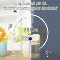 Smart Cool Mist Humidifier with 20h Runtime and Double Nozzles