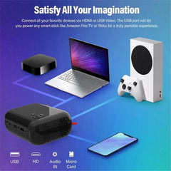 A10 Mini LED Projector WiFi Native 1080P Video Player