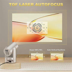 Projector Full HD 1080P Support 200ANSI Android 9.0 Silver
