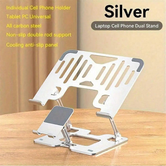 2-in-1 Adjustable Laptop Stand with Heat Dissipation B