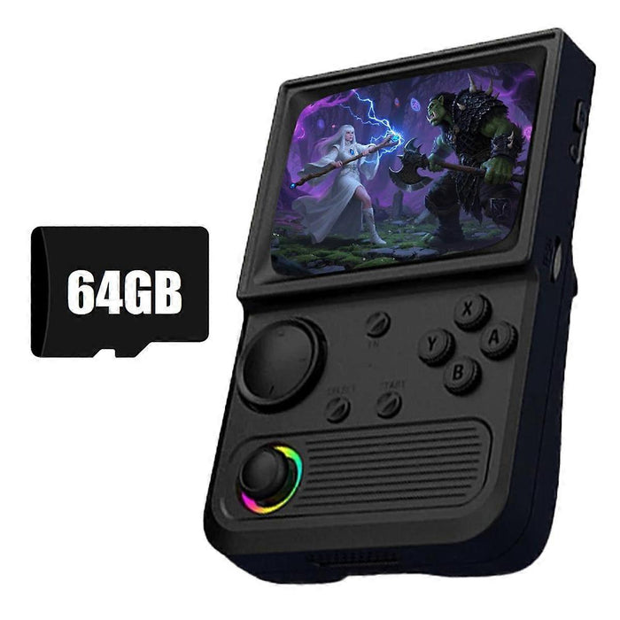 R36T Retro Game Console 3.5 Inch IPS 64G 15000 Games Pocket Player