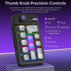 Three-Mode Macro Mechanical Gaming Keyboard with Joystick