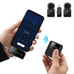 3-in-1 Wireless Lavalier Microphone - iPhone Android Camera Live Streaming