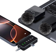 3-in-1 Wireless Lavalier Microphone - iPhone Android Camera Live Streaming