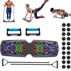 28-in-1 Push Up Board with Resistance Bands for Full Body Workout
