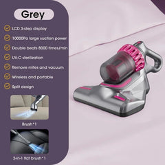 3-in-1 UV Mattress Vacuum Cleaner - Cordless with Strong Suction