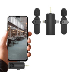 3 in 1 Wireless Lavalier Microphone for Android iPhone Vlog