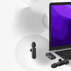 3 in 1 Wireless Lavalier Microphone for Android iPhone Vlog