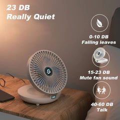 3-Speed Wall Hanging Foldable Fan - Rechargeable Household for Kitchen