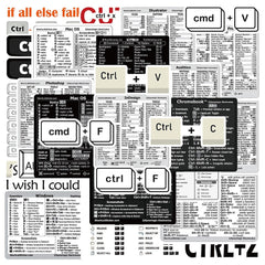 30pcs Keyboard Shortcut Stickers DIY Phone Shortcut Labels