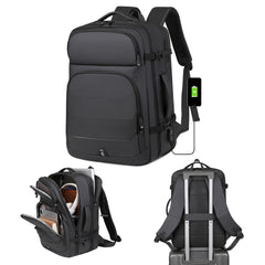 35L Expandable Travel Laptop Backpack with USB Charging Port