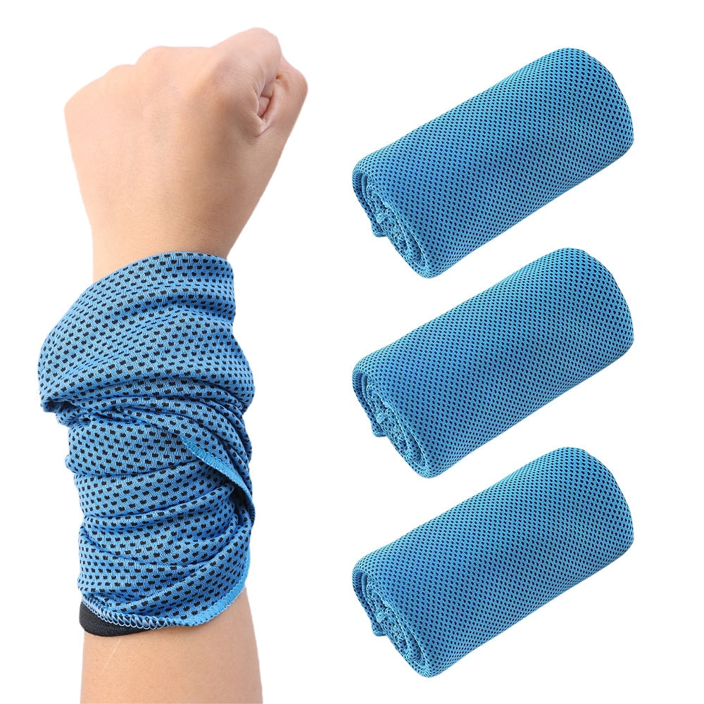 3pcs Instant Cooling Towels for Sports Cycling Gym Outdoor