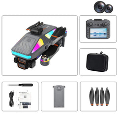 S5 4.5 Screen Brushless GPS Obstacle Avoidance Drone - 3 Battery